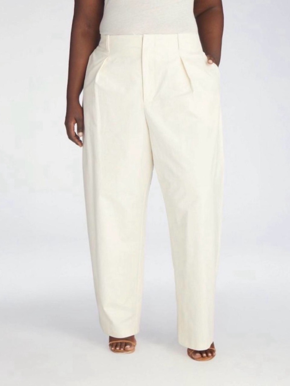 Double-Breasted Cream Blazer and Trousers Set - Picture 3 of 7